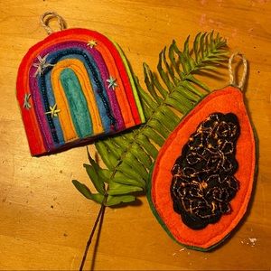☁️🌈Felted Ornaments handmade in Hawaii➰🌼